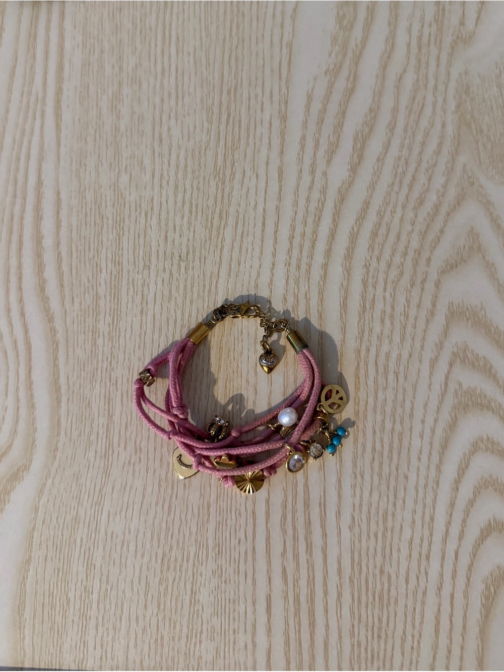 y2k Juicy Couture Pink Charm Bracelet